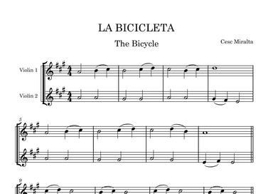 LA BICICLETA Vl Duet