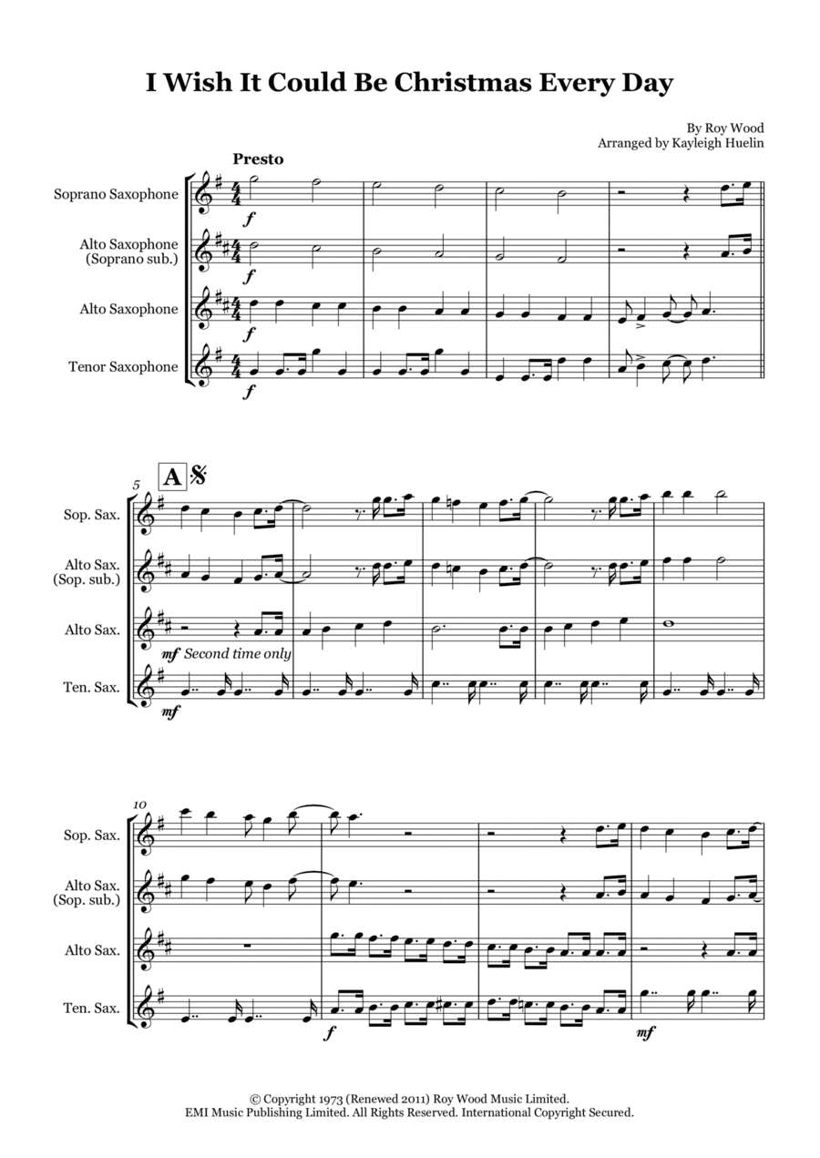 I Wish It Could Be Christmas Every Day (arr. Kayleigh Huelin)