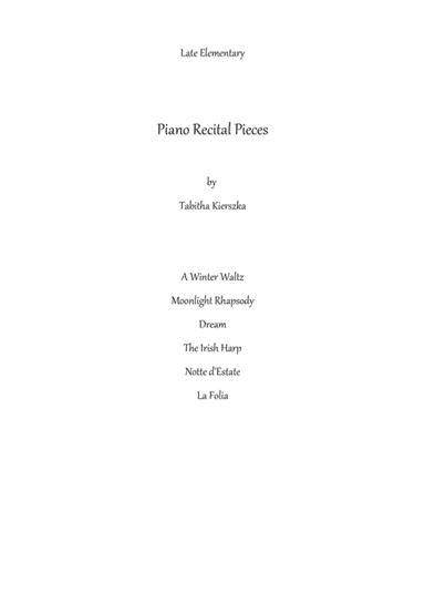 Six late elementary piano solos