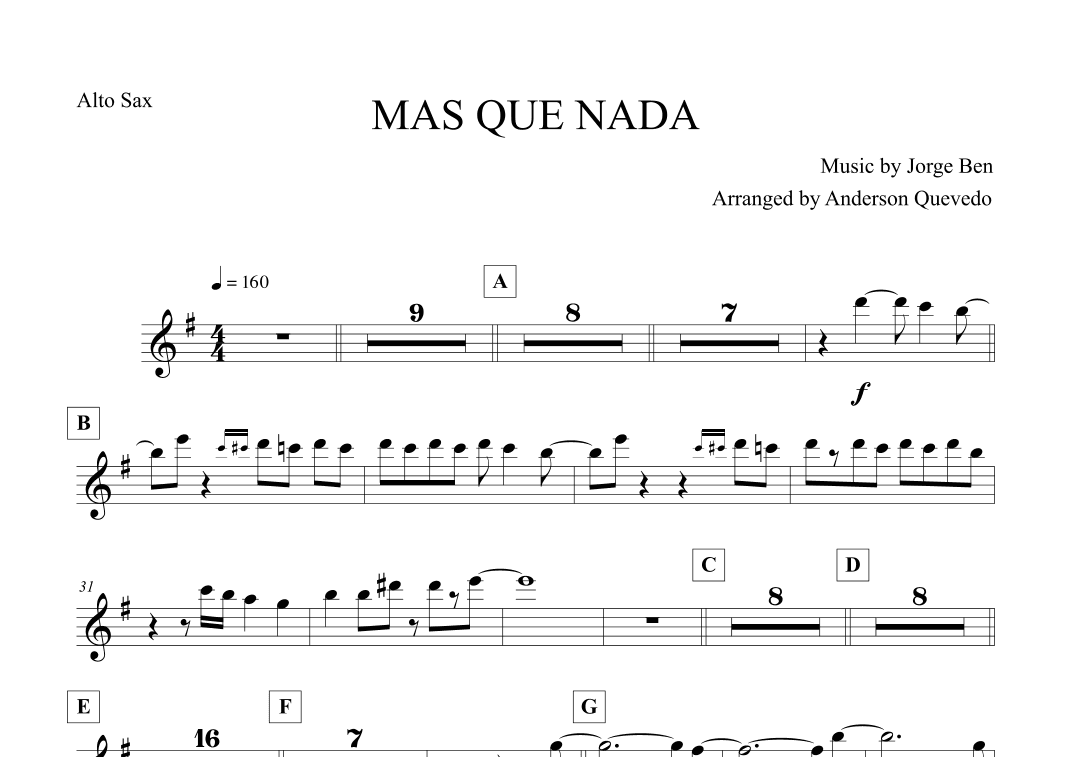 Mas Que Nada (arr. Anderson Quevedo)