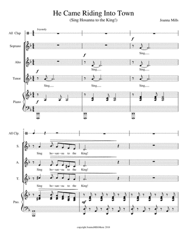He Came Riding Into Town (A Palm Sunday Anthem)