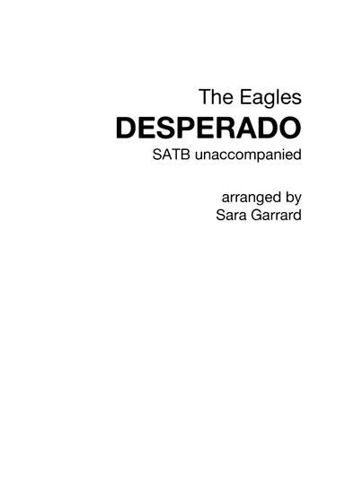 Desperado (arr. Sara Garrard)