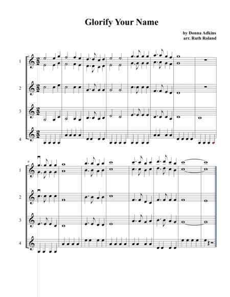 Glorify Thy Name (arr. Ruth Roland)