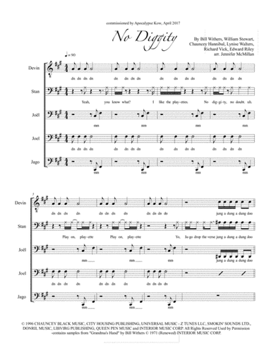 No Diggity (arr. Jennifer McMillan)