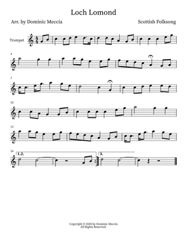 Loch Lomond (arr. Dominic Meccia)