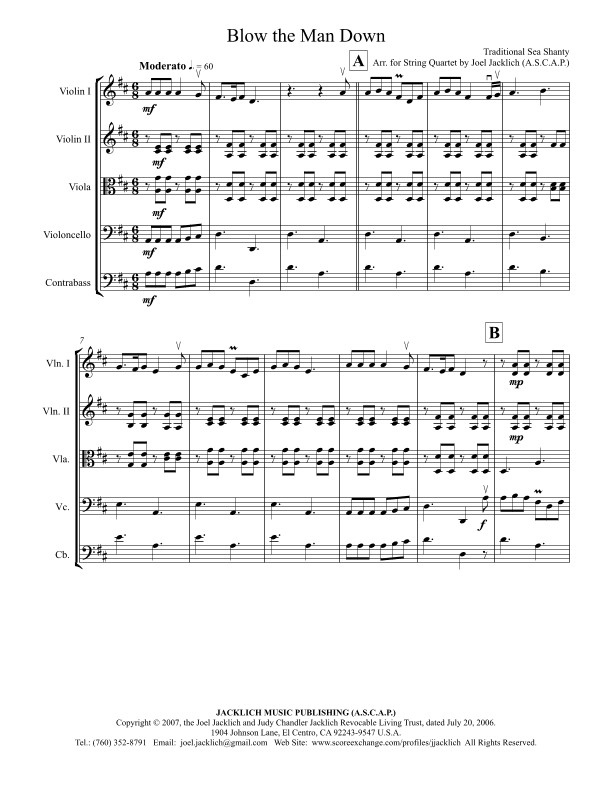 Blow the Man Down (arr. Joel Jacklich (A.S.C.A.P.))