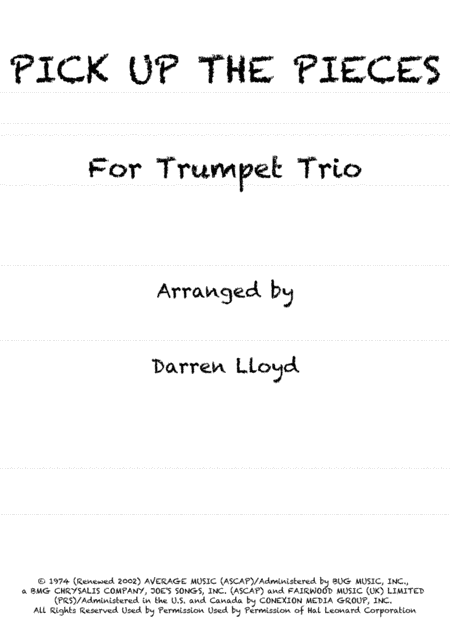 Pick Up The Pieces (arr. Darren Lloyd)