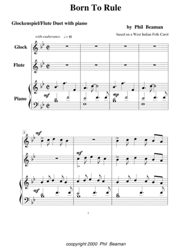 Born To Rule-glockenspiel and flute duet with piano