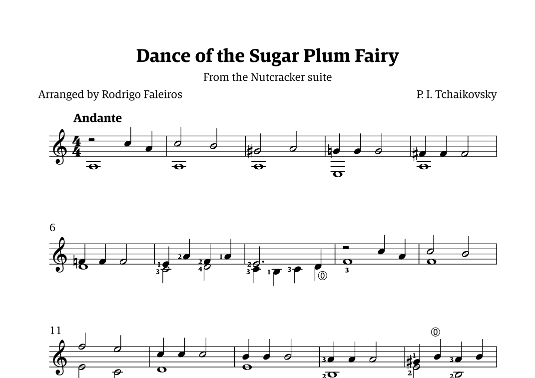Sugar Plum Fairy theme (arr. Rodrigo Faleiros)