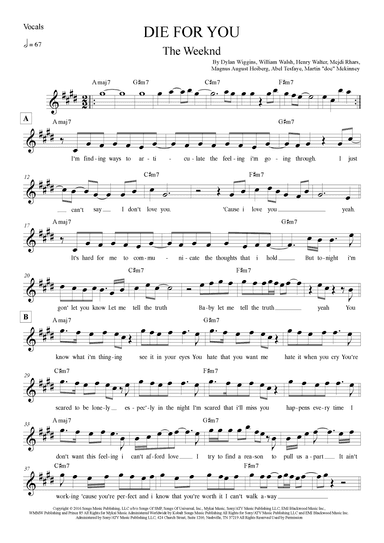 Die For You (arr. Leo Silva)