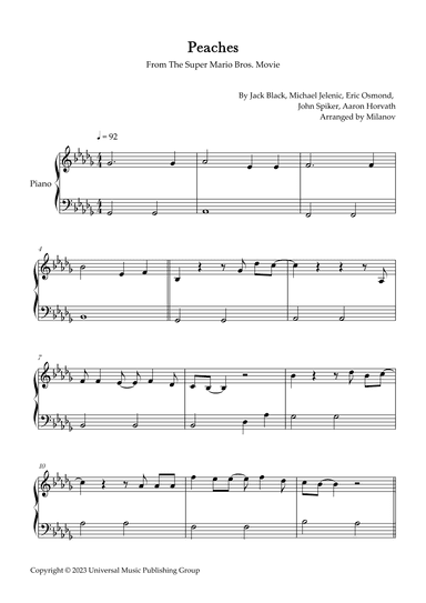 Peaches (arr. Milanov)