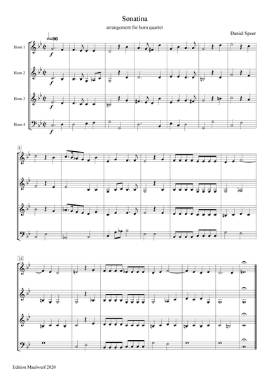 Sonatina (arr. Edition Maulwurf)