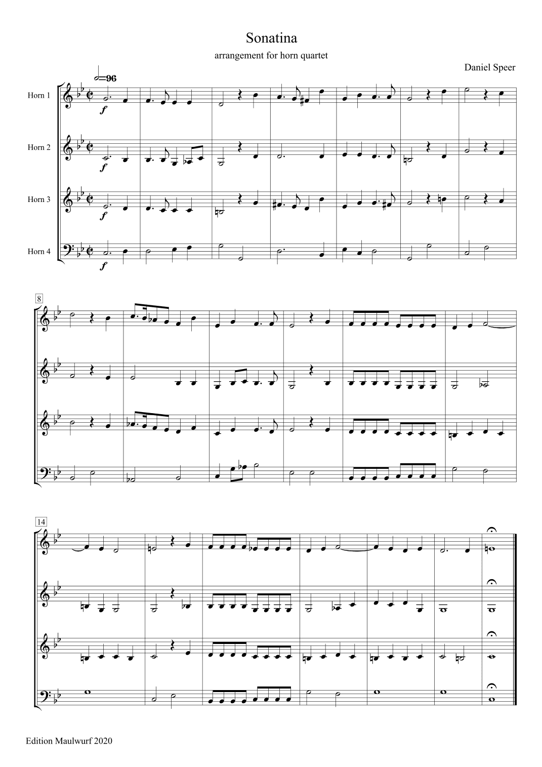 Sonatina (arr. Edition Maulwurf)