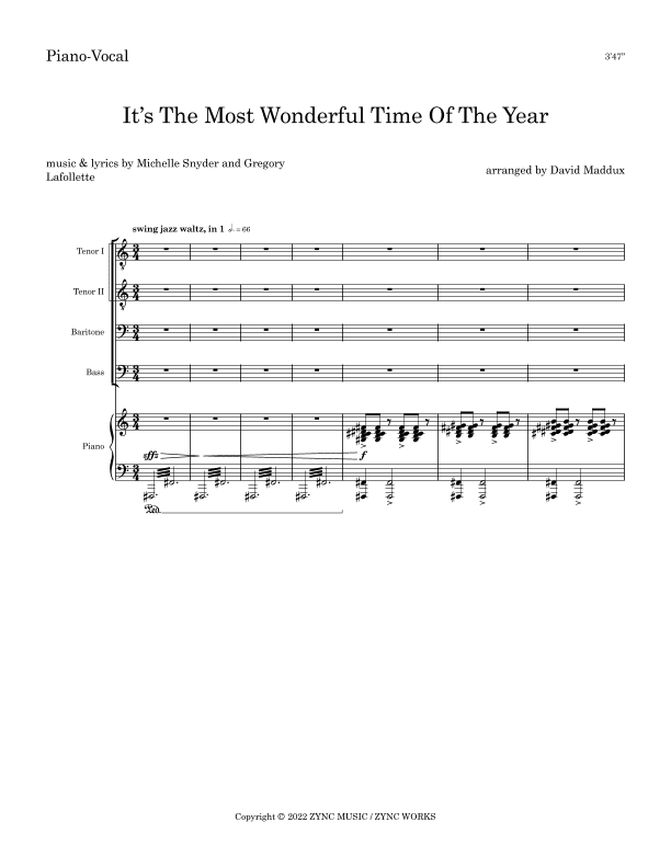 It's The Most Wonderful Time Of The Year (arr. David Maddux)