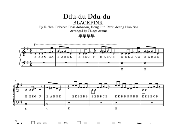 Ddu-du Ddu-du Blackpink (arr. Thiago Araújo)