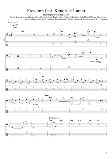 Freedom (feat. Kendrick Lamar) (arr. Luke Moore)