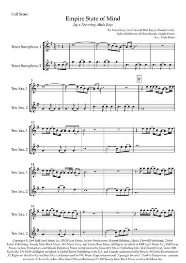 Empire State Of Mind (arr. Fabio Britto)