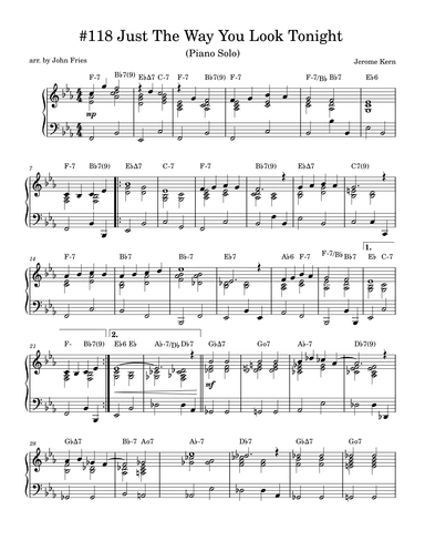 Just The Way You Look Tonight (arr. John Fries)