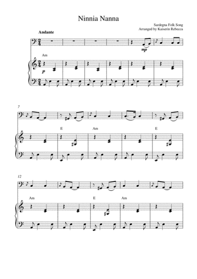 Ninnia Nanna (arr. Kaiserin Rebecca)