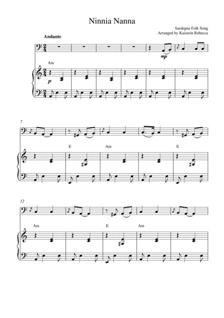 Ninnia Nanna (arr. Kaiserin Rebecca)
