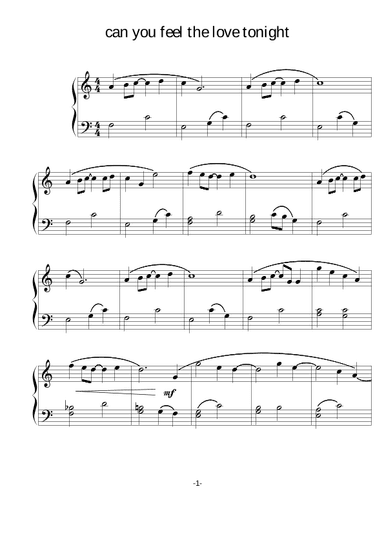 Can You Feel The Love Tonight (arr. Elton John)
