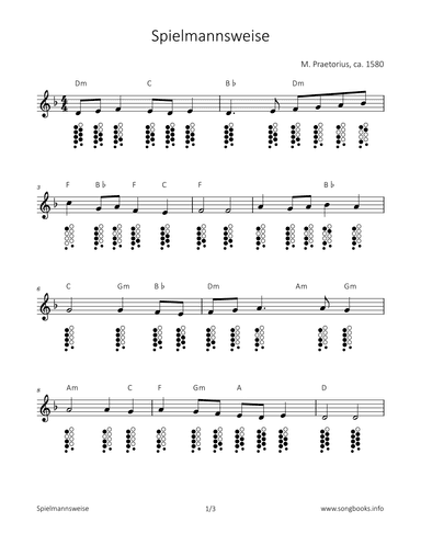 Spielmannsweise (arr. songbooks.info)