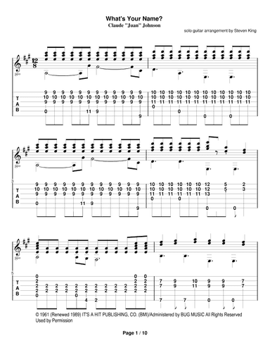 What's Your Name (arr. Steven King)