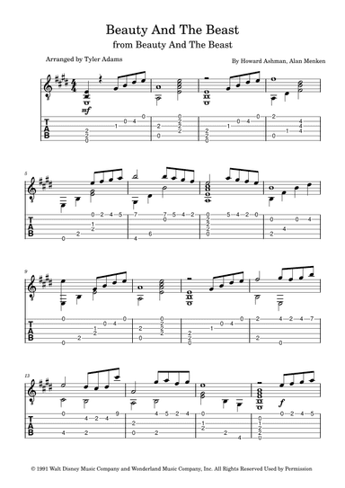 Beauty And The Beast (arr. Tyler Adams)