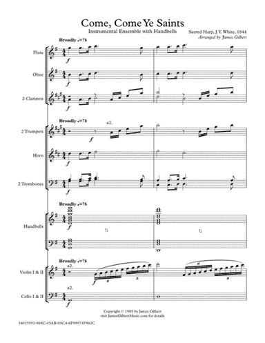 Come, Come Ye Saints (arr. James Gilbert)