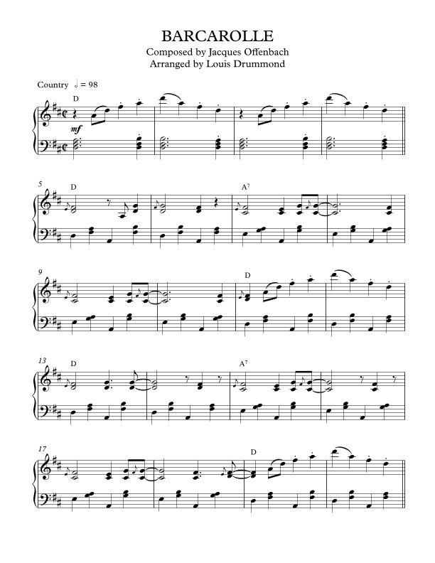Barcarolle (arr. Louis Drummond)