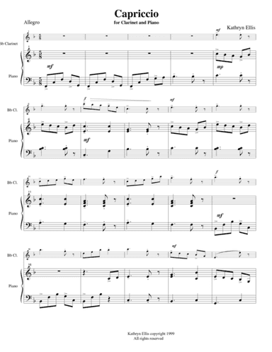 Capriccio for Clarinet and Piano