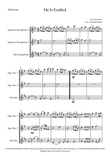 He Is Exalted (arr. Fernando Britto)