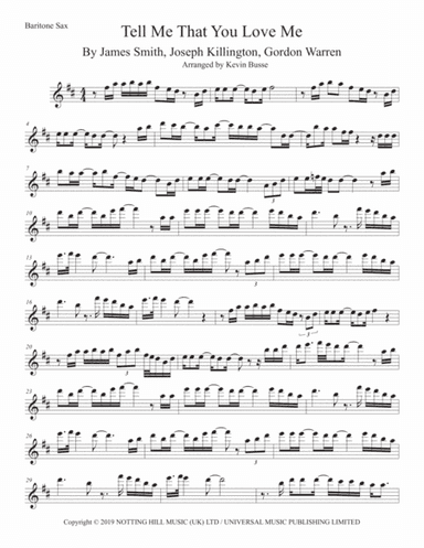 Tell Me That You Love Me (arr. Kevin Busse)