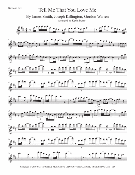 Tell Me That You Love Me (arr. Kevin Busse)