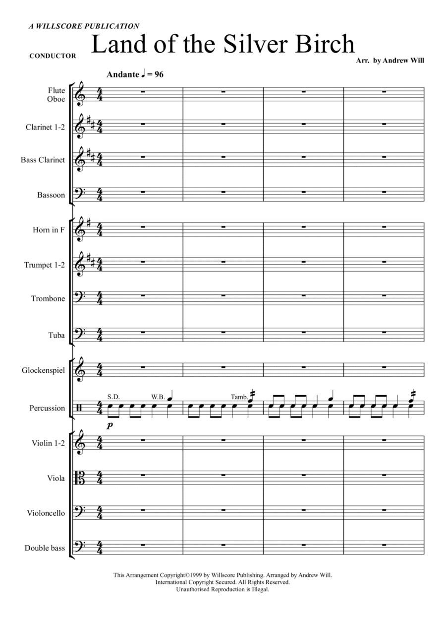 Land of the Silver Birch (Orchestra) (arr. Andrew Will)