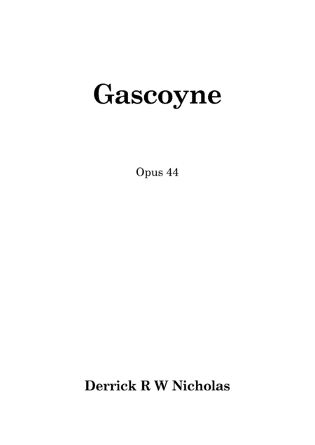 Gascoyne - Full Score