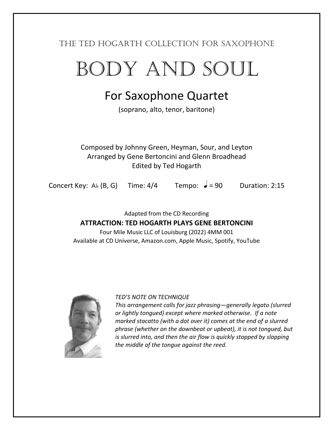 Body And Soul (arr. Four Mile Music LLC)