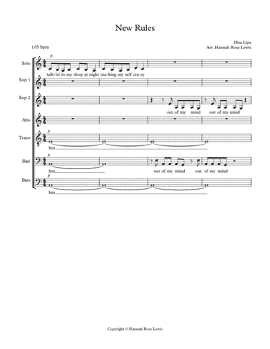 New Rules (arr. Hannah Rose Lewis)