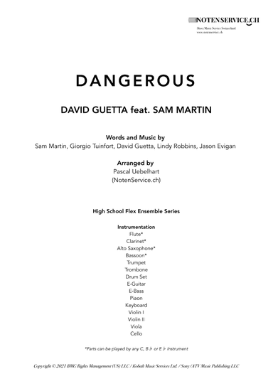 Dangerous (arr. Pascal Uebelhart)