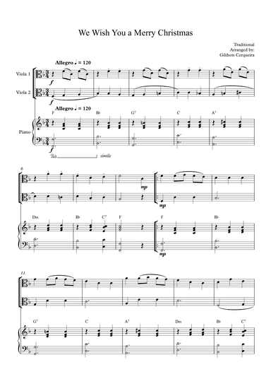 We Wish You a Merry Christmas (arr. Gildson Cerqueira)