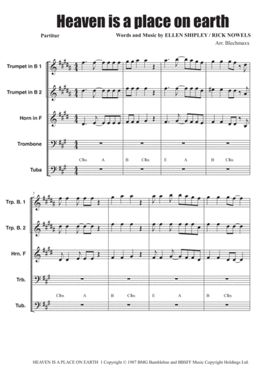 Heaven Is A Place On Earth (arr. BlechMax)