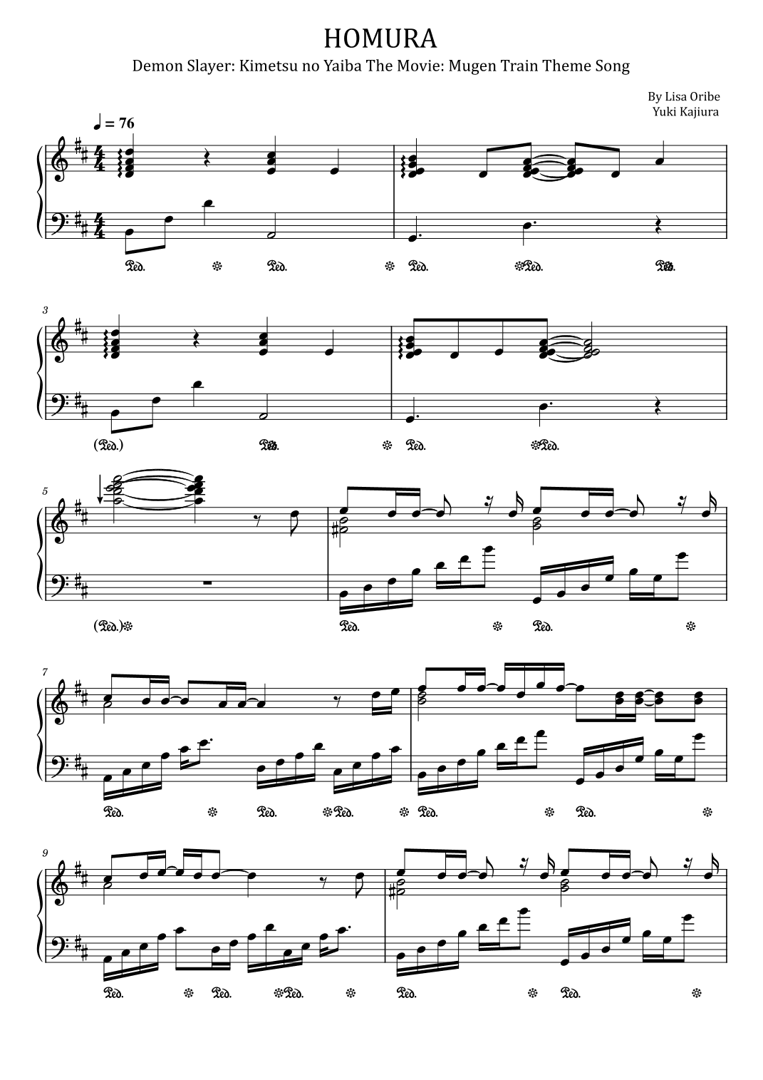 Homura (arr. poon)
