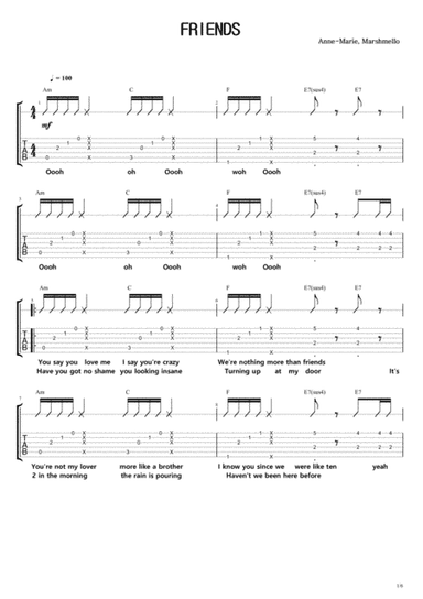 Friends (arr. GuitarNewbie)