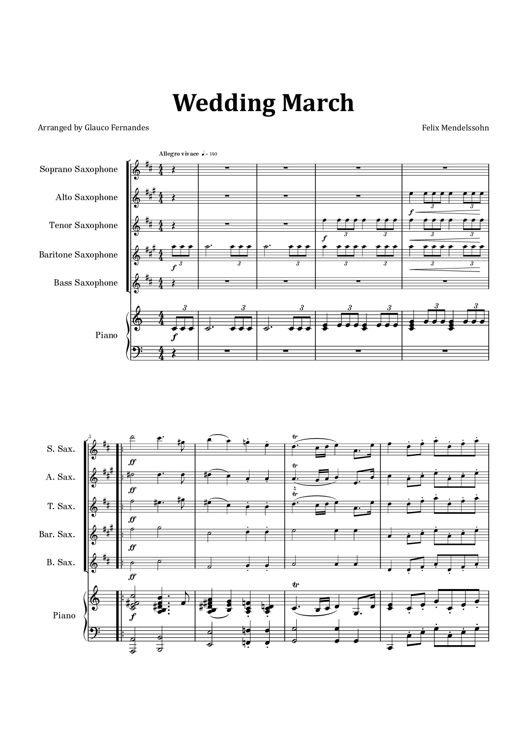 Wedding March (arr. Glauco Fernandes)