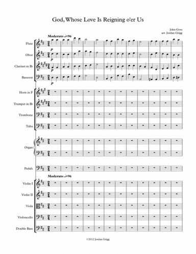 God, Whose Love Is Reigning o'er Us (for small orchestra) (arr. Jordan Grigg)