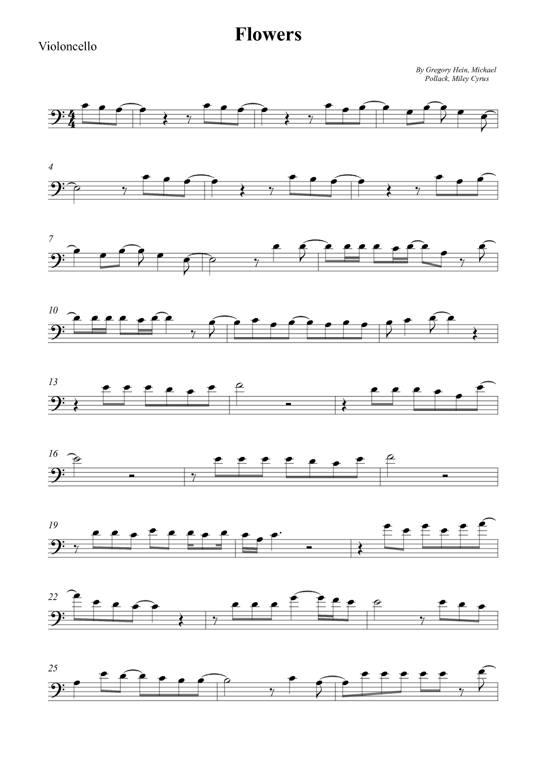 Flowers (arr. Wesley S. SIlva)