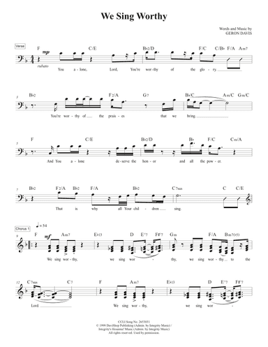 We Sing Worthy (arr. TraviSongs)