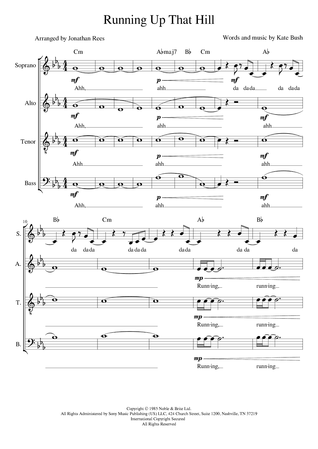 Running Up That Hill (arr. Jonathan Rees)