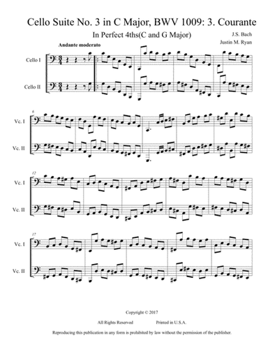 Cello Suite No. 3, BWV 1009: 3. Courante (arr. Justin M. Ryan)