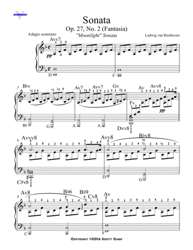 "Moonlight" Sonata, Op. 27, No. 2: Movement I Adagio Sostenuto (Ultimate Edition for Adult Piano St (arr. Scott Camp)